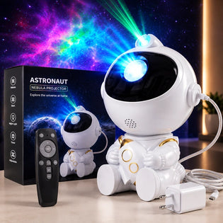 projecteur astronaute avec télécommande, diffuseur de ciel étoilé, crée une ambiance céleste chez soi.