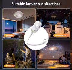 Projecteur d'étoiles & Galaxy pour plafond dans différentes situations: chambre, voiture, enfants.