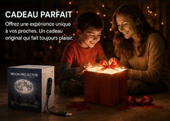 Cadeau parfait avec la lampe projection lune, idéal pour offrir une expérience unique à vos proches.