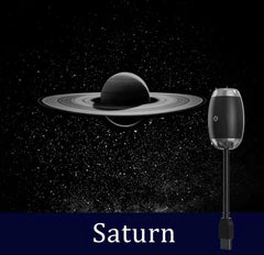Projecteur ciel étoilé avec image de Saturne et fond étoilé pour une ambiance galactique.