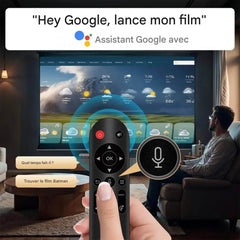 Douchity - Projecteur Pro Max featuring Google Assistant functionality for seamless movie streaming.